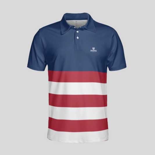 The Red White and Blue Golf polo