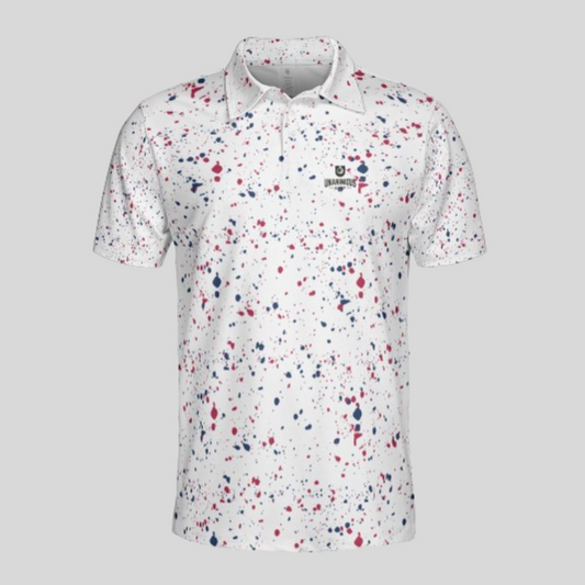 Old Glory Paint Splatter Golf Polo For Men