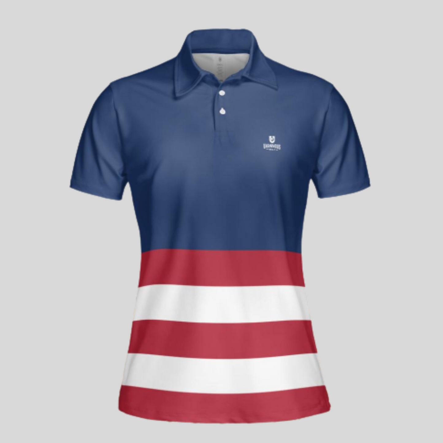 The Red White and Blue Ladies Golf Polo