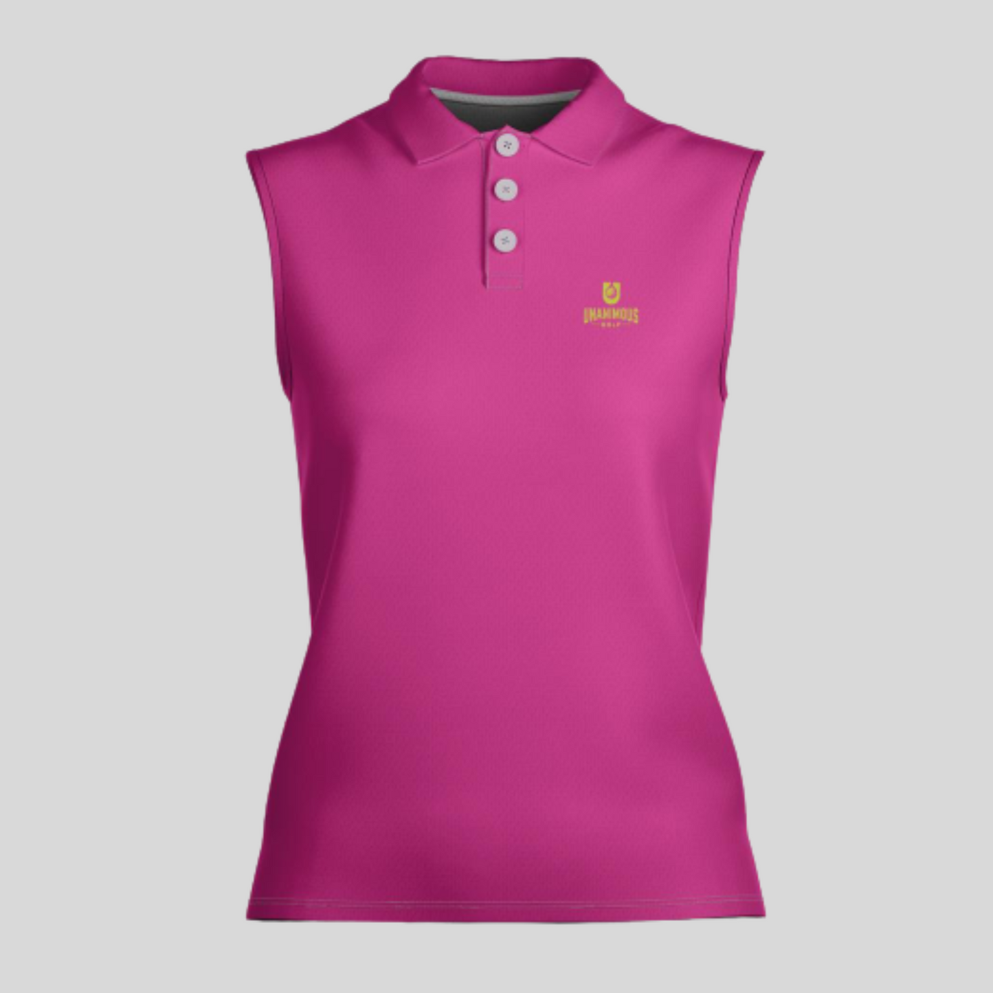 Neon Pink/chartreuse Sleevless golf polo shirt For women