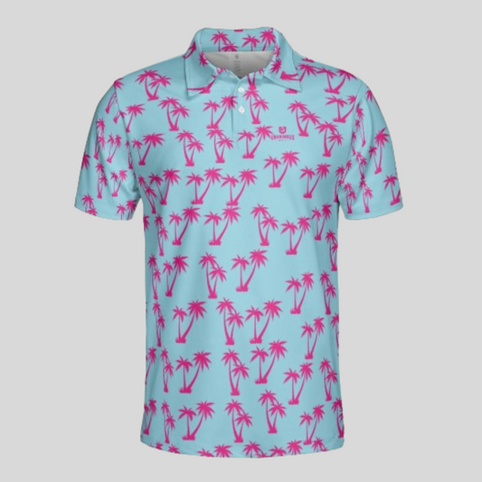 Palm Tree Golf Polo Shirt for men