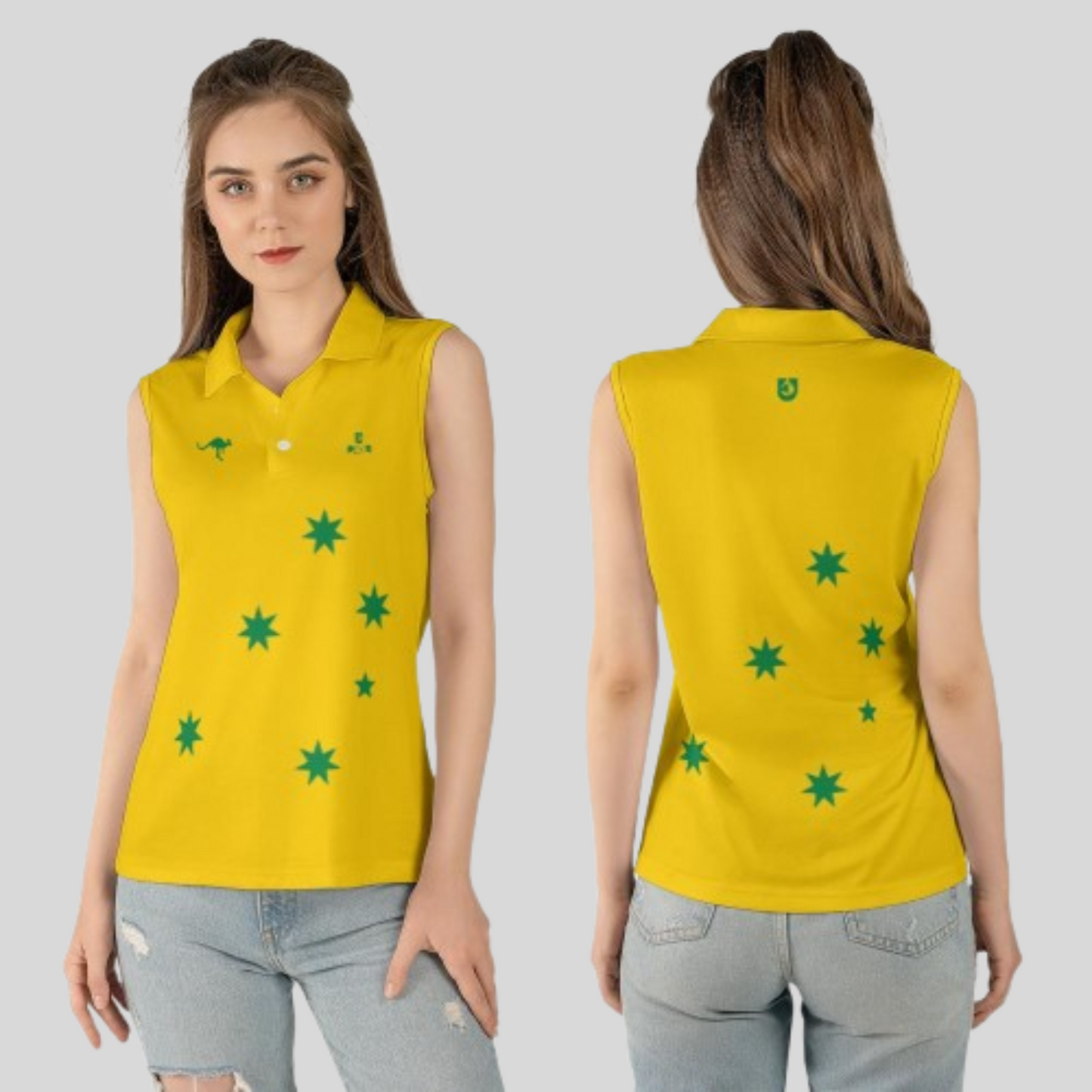 Aussie Sleeveless Golf Polo Shirt For Women