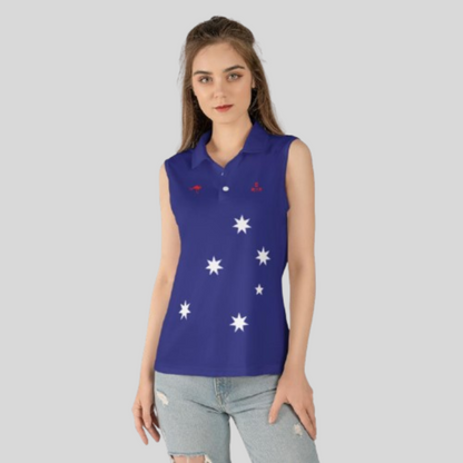 Aussie Sleeveless Golf Polo Shirt For Women