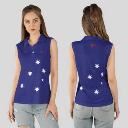 Aussie Sleeveless Golf Polo Shirt For Women