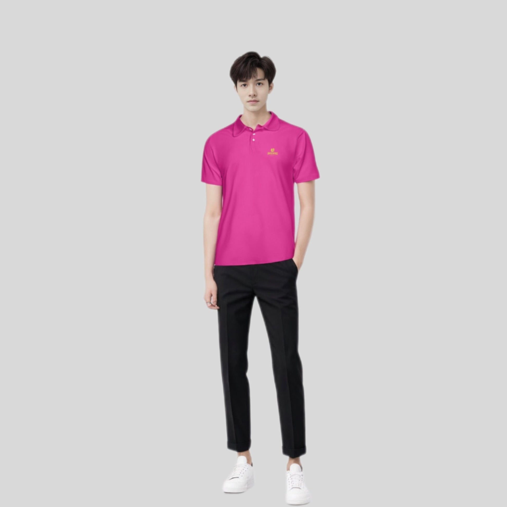 Neon Pink/Chartreuse golf polo shirt for Men