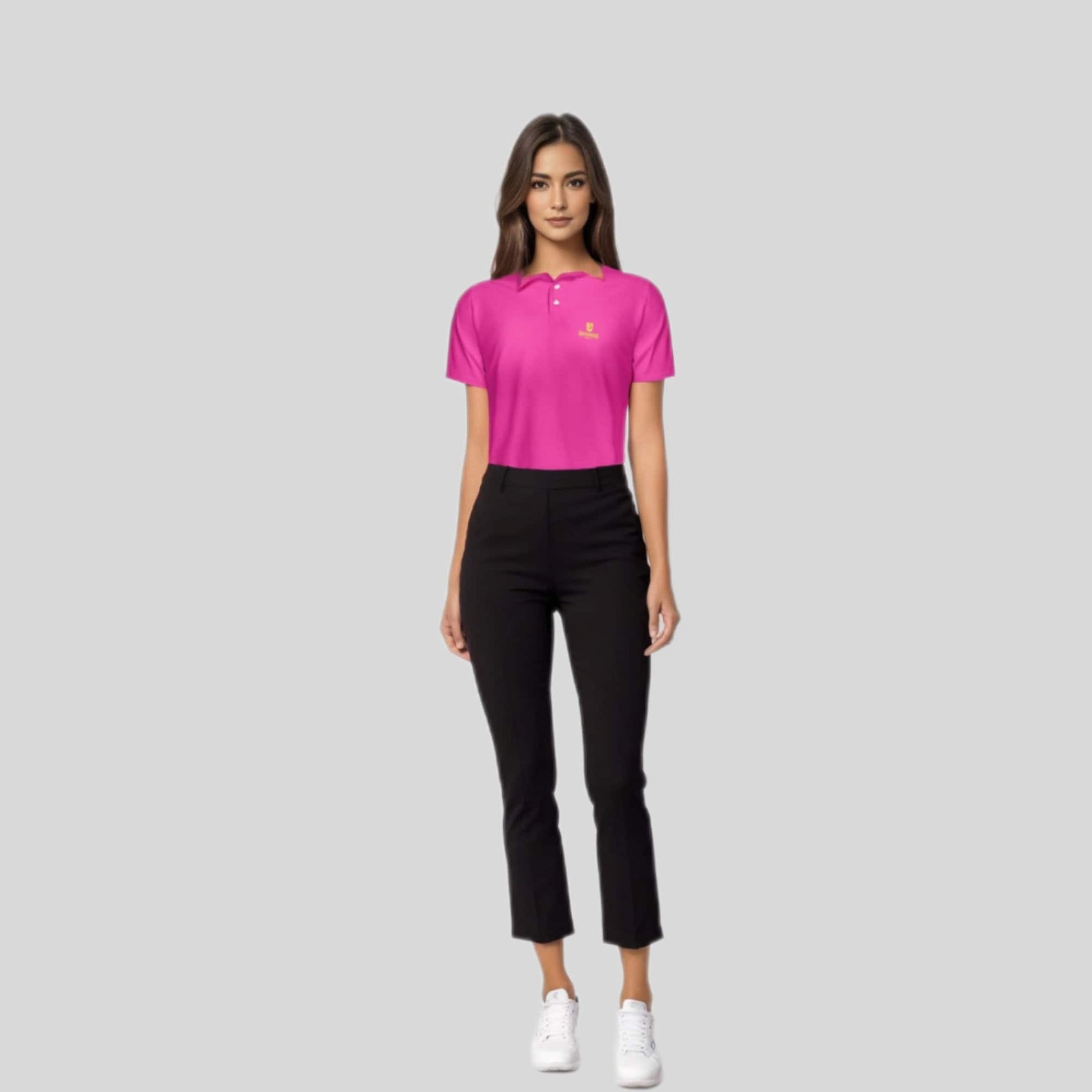 Neon Pink/chartreuse golf polo shirt for Women