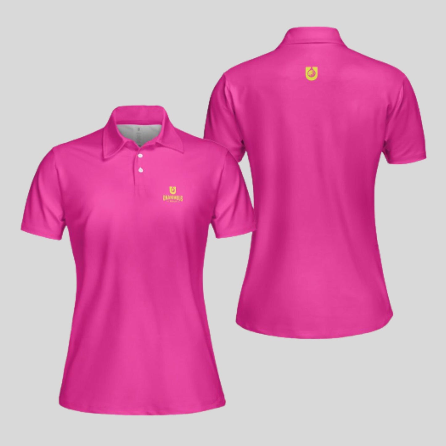 Neon Pink/chartreuse golf polo shirt for Women