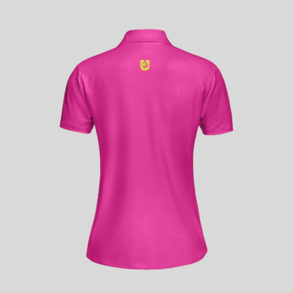 Neon Pink/chartreuse golf polo shirt for Women