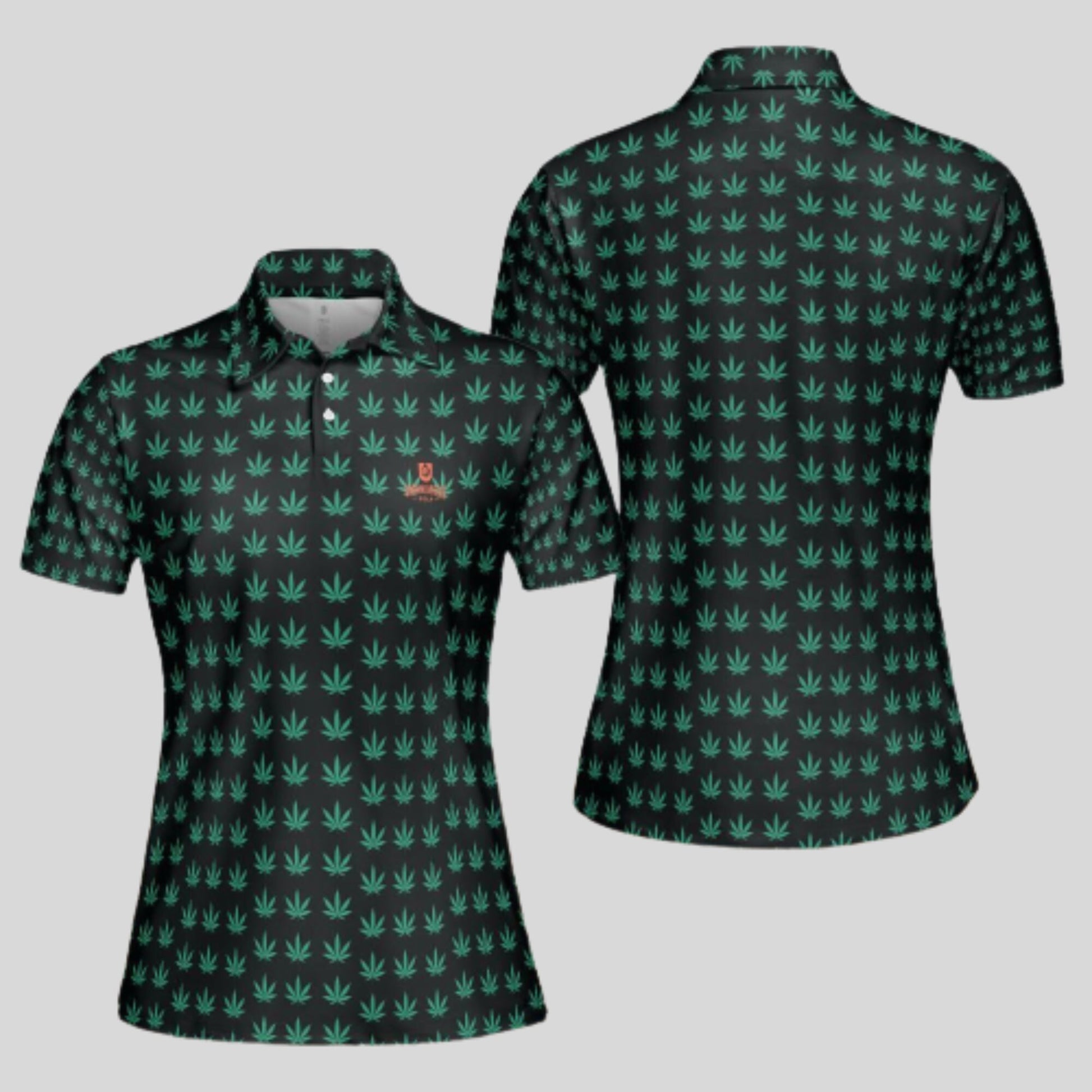 Cannabis ladies golf polo shirt