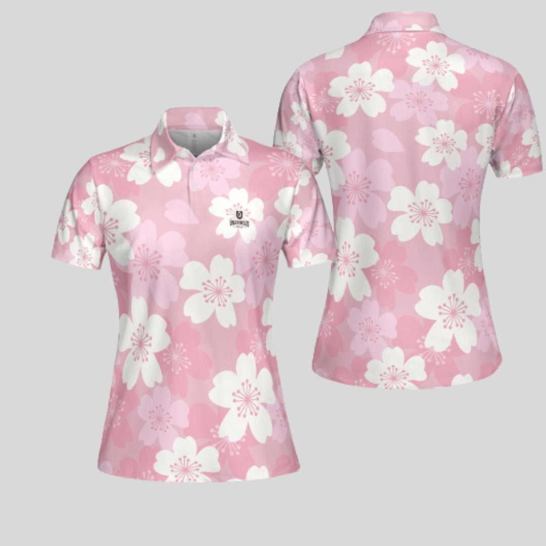 Japanese Cherry golf polo shirt