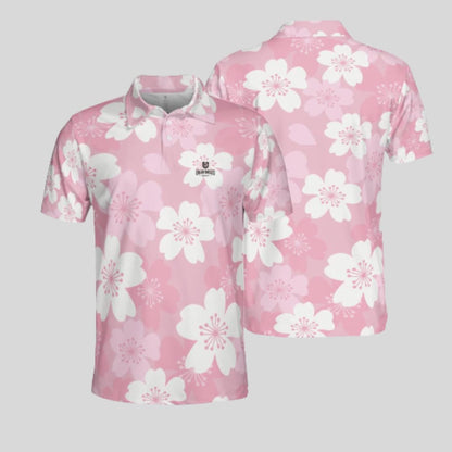 Japanese cherry golf polo shirt