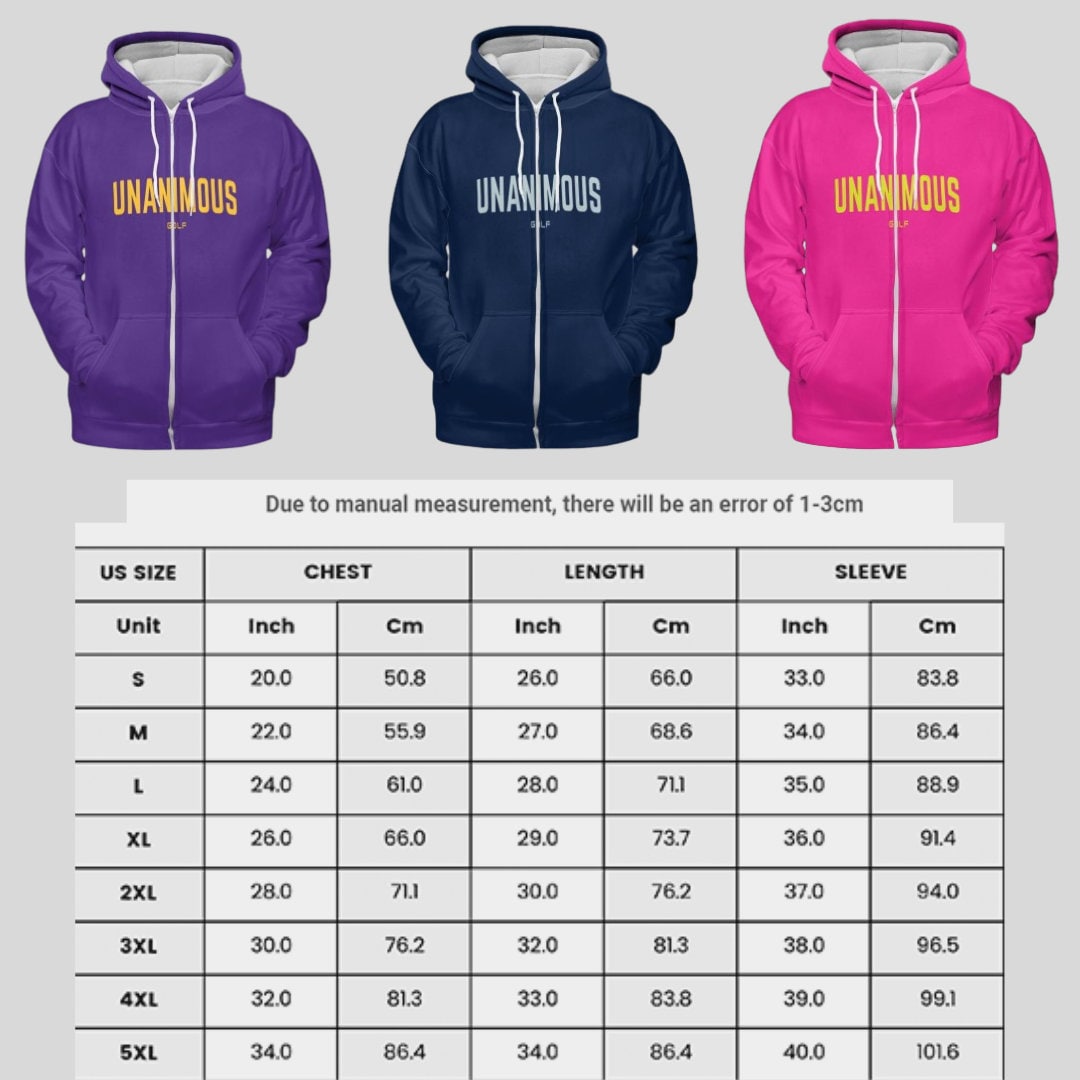 Light Weight full Zipped Golf Hoodie for Men And Ladies