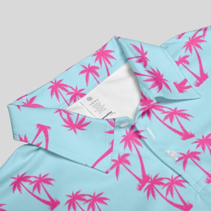 Palm Tree Golf Polo Shirt for Ladies