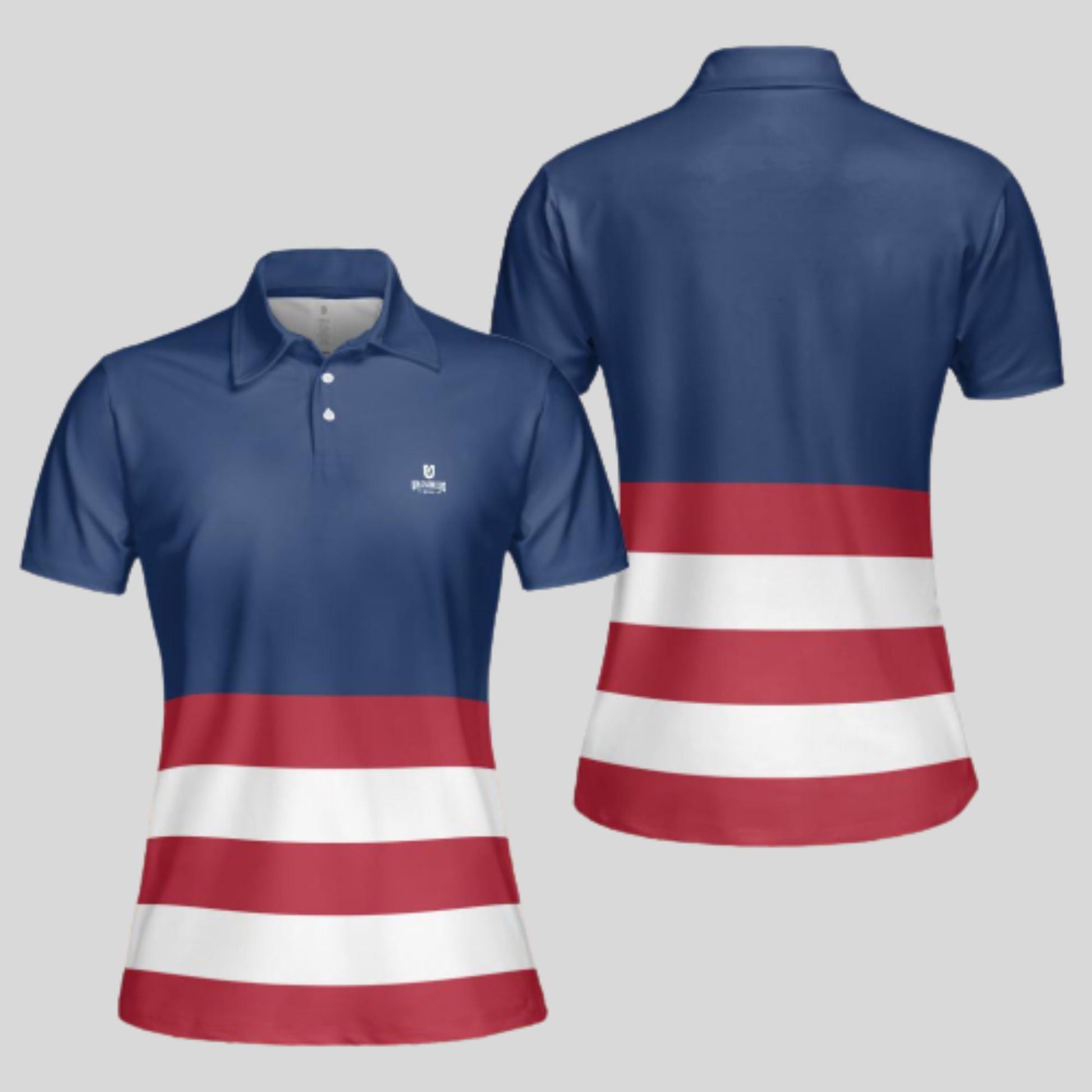 The Red White and Blue Ladies Golf Polo