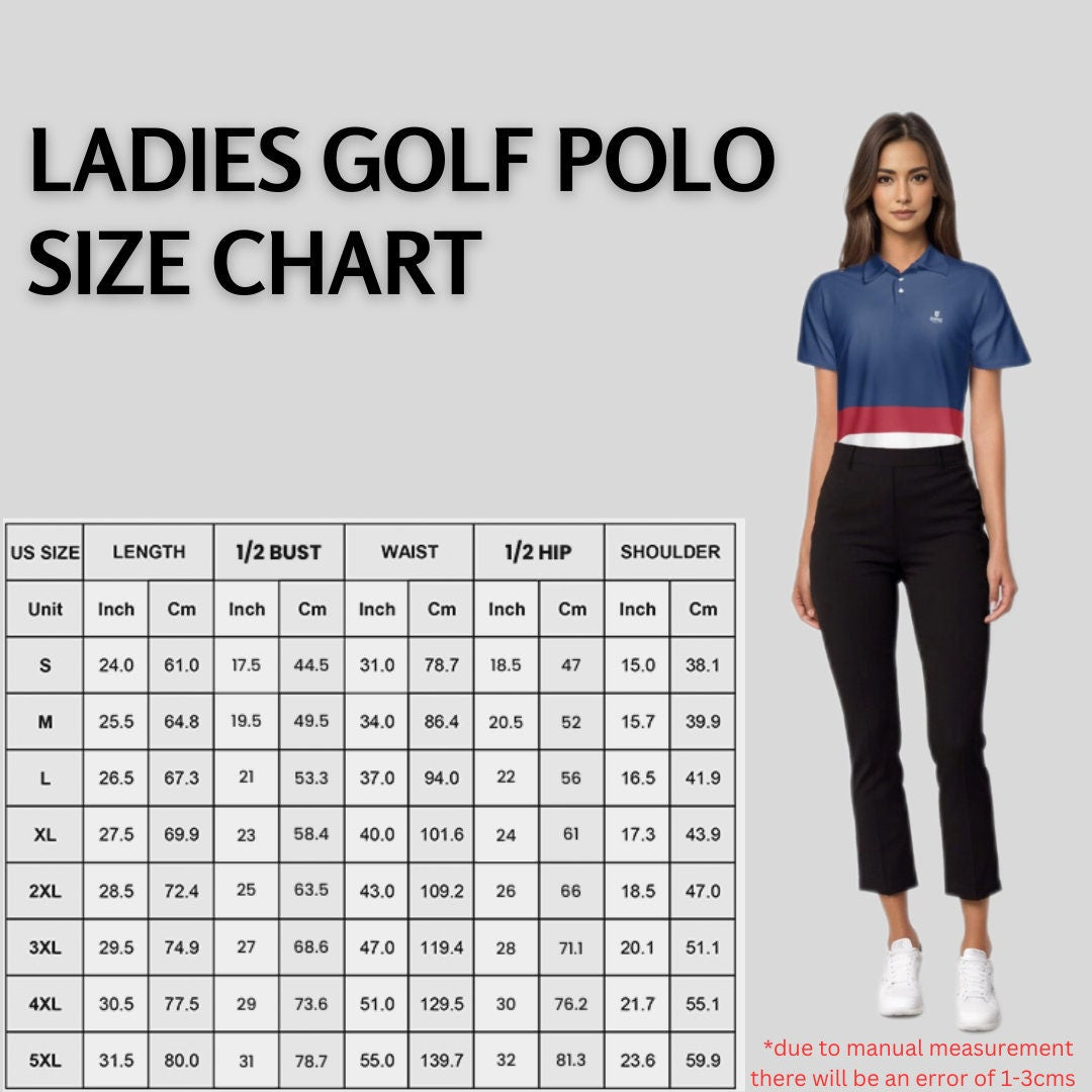 The Red White and Blue Ladies Golf Polo