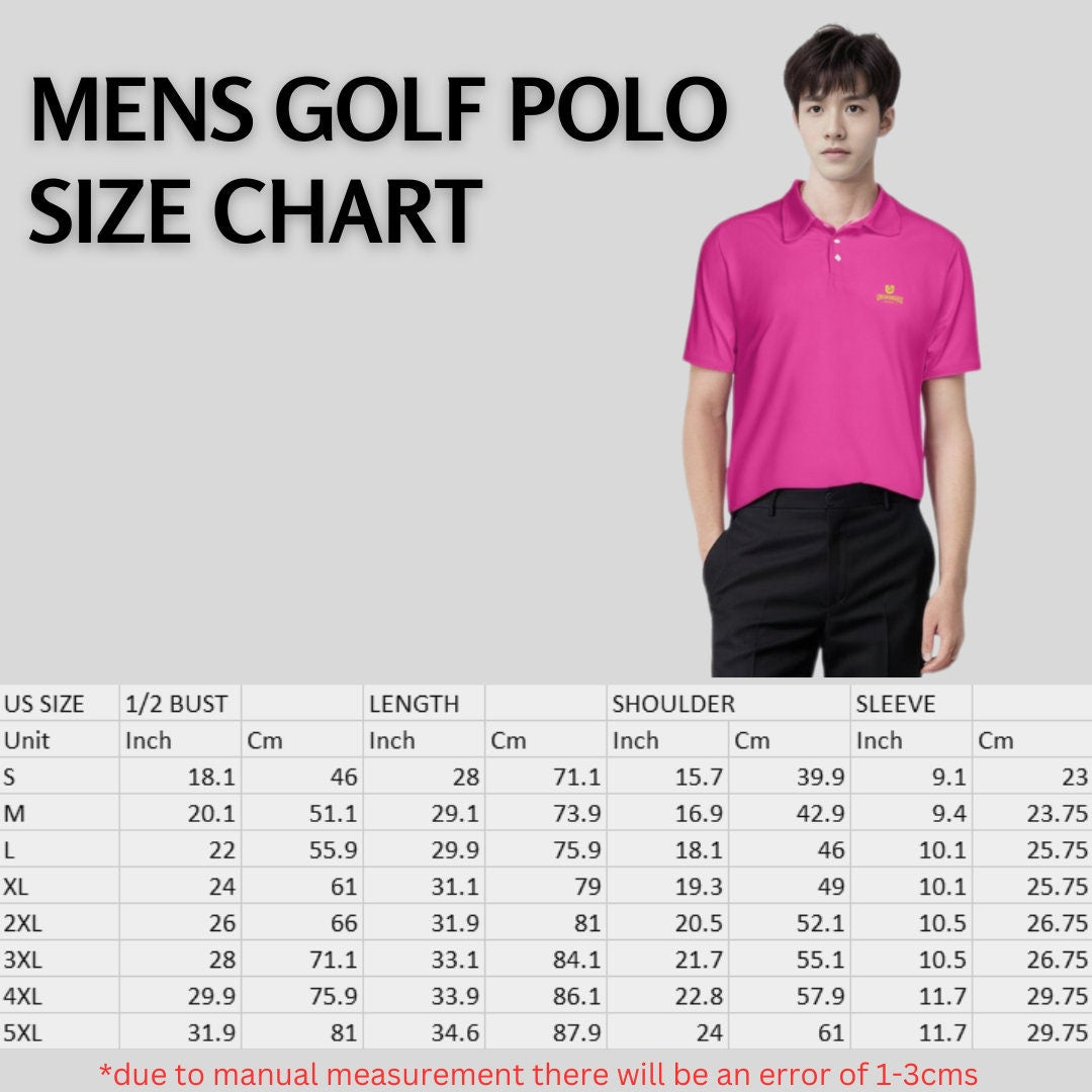 Neon Pink/Chartreuse golf polo shirt for Men