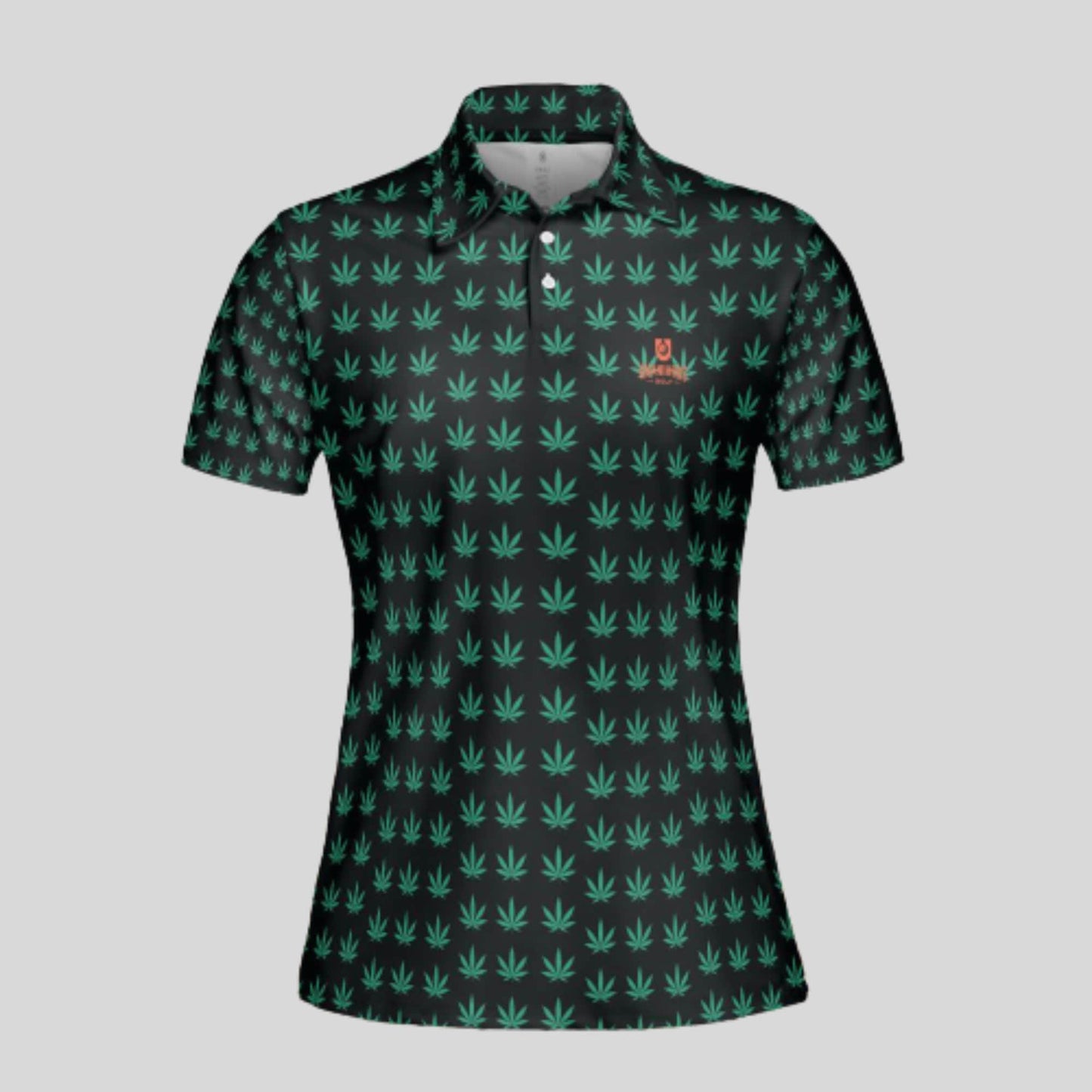 Cannabis ladies golf polo shirt