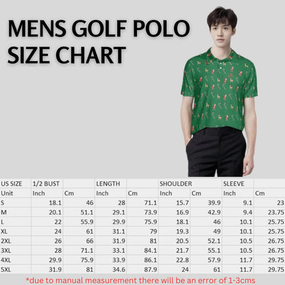 dabbing Santa Christmas golf polo shirt for Men