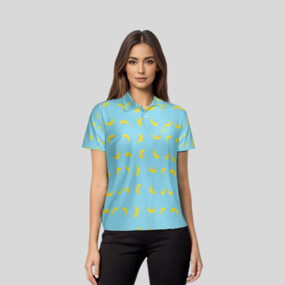 going bananas women's golf polo shirt