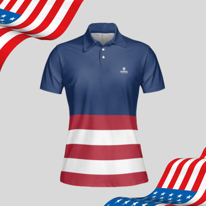 The Red White and Blue Ladies Golf Polo