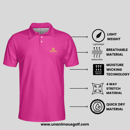 Neon Pink/Chartreuse golf polo shirt for Men