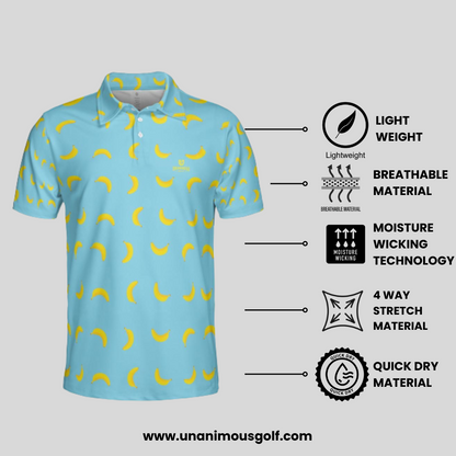 going bananas golf polo shirt