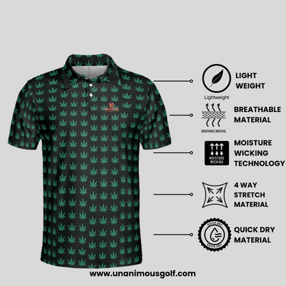 Cannabis Golf Polo Shirt