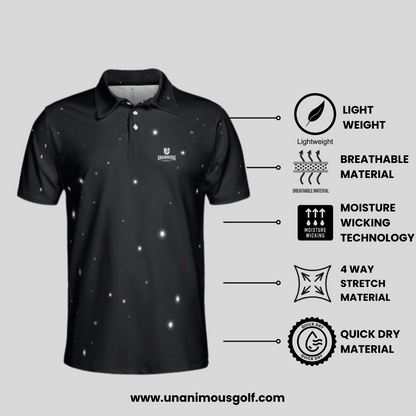 Light of the night light weight golf polo for men